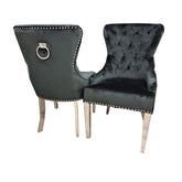 Set of 2 Black Velvet Megan Promo Chairs